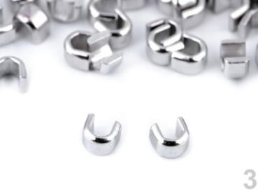 Endstück für Reißverschluss 5mm Nickel